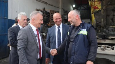 Sesli, Belen Sanayi Sitesi esnafı ile buluştu