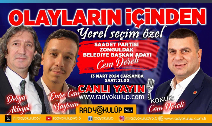 CEM DERELİ RADYO KULÜP’E KONUK OLACAK Cem Dereli Radyo Kulüp'te