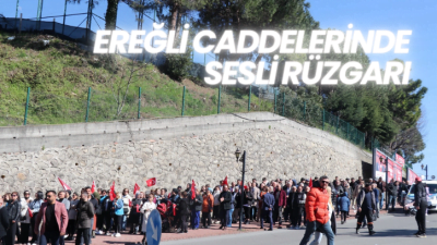 Ereğli Caddelerinde SESLİ rüzgarı