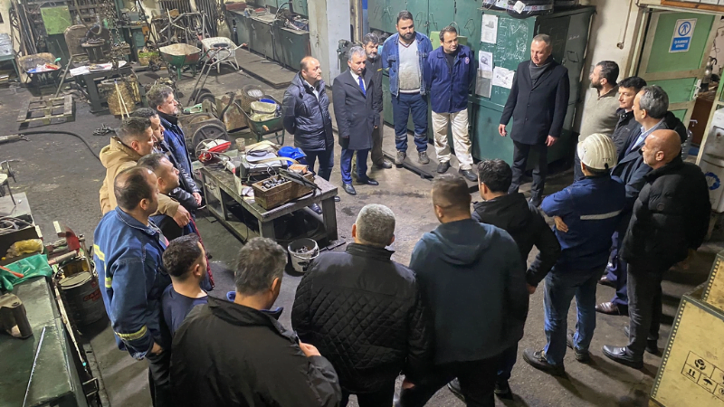 ALAN MADENCİLERLE BULUŞTU Zonguldak Belediye Başkanı ve