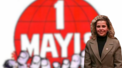 CHP Kozlu İlçe Başkanı Merve Arslan. 1 Mayıs İşçi be