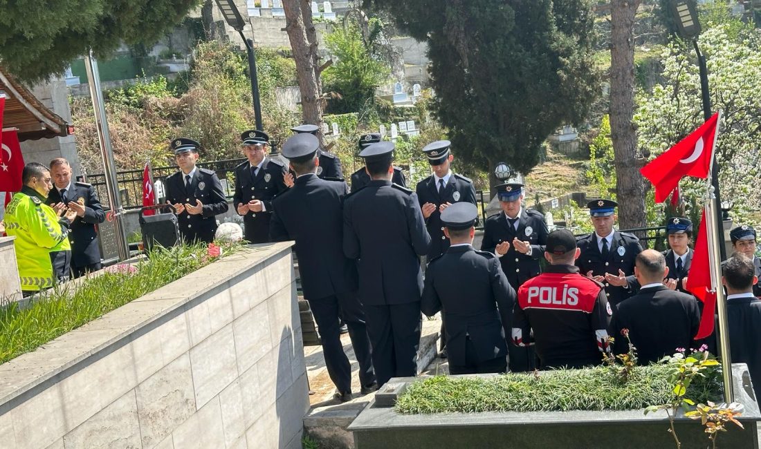 ŞEHİTLER UNUTULMADI Polis haftasında şehitlik kabristanı