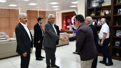 AK PARTİ HEYETİ, BAŞKAN POSBIYIK’A HAYIRLI OLSUN ZİYARETİNDE BULUNDU