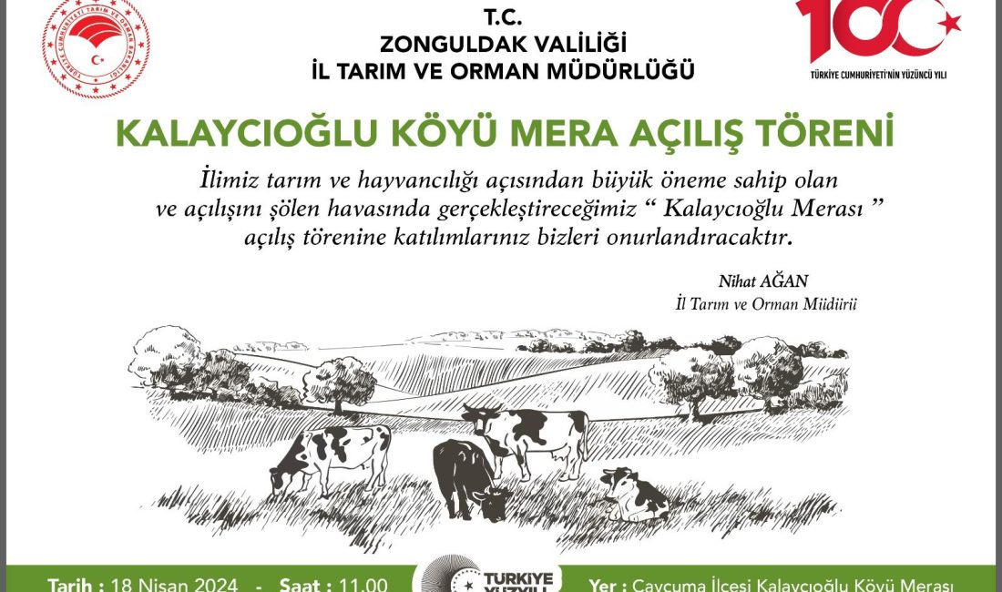Kalaycıoğlu Köyü’nde Yeni Mera Açılıyor Çaycuma ilçesine bağlı Kalaycıoğlu