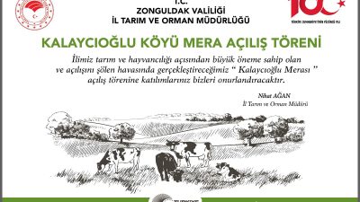 Çaycuma ilçesine bağlı Kalaycıoğlu Köyü’nde bulunan yeni mera alanının açılış
