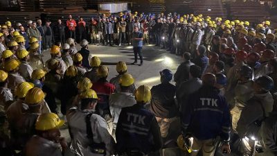 Türkiye Taşkömürü Kurumu (TTK) Üzülmez Müessesi’nde yeraltında gerçekleştirilen yangın tatbikatı