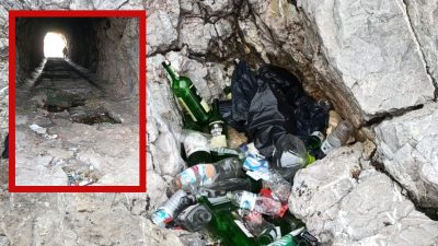 Zonguldak’ın Liman Caddesi’nde Jeopark ağına dahil edilen Varagel tüneli ve