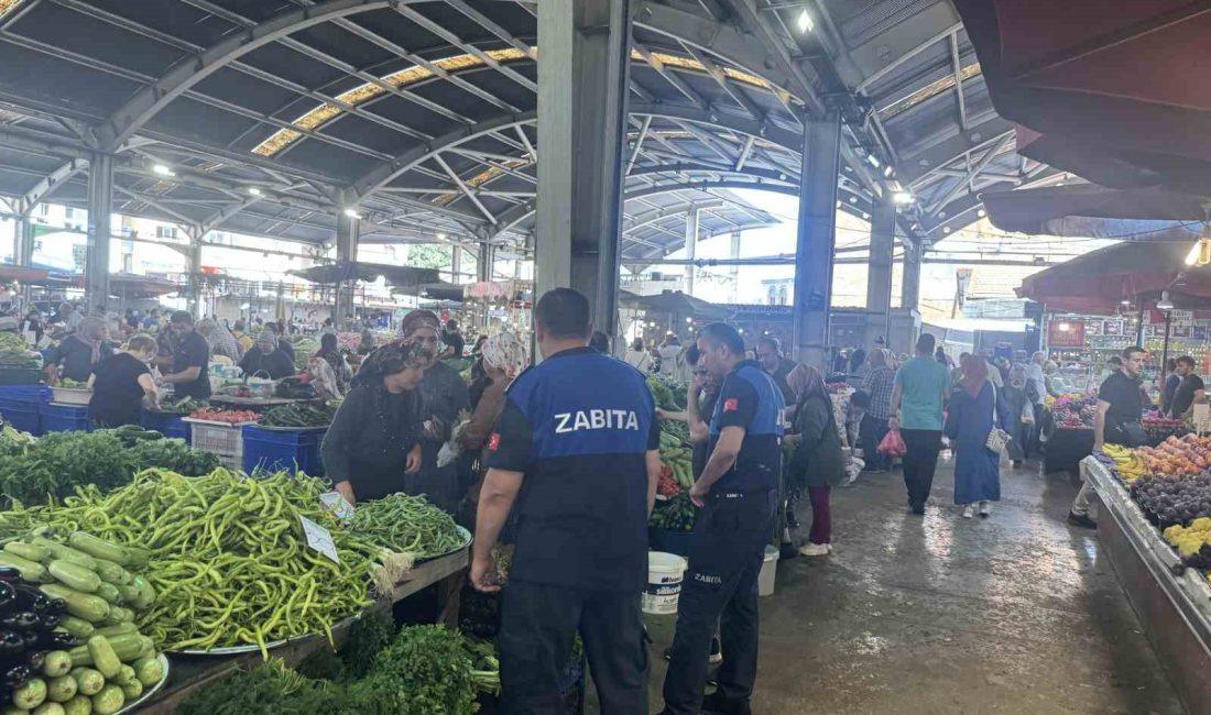 Halk pazarında denetim Zonguldak Belediyesi'ne bağlı zabıta
