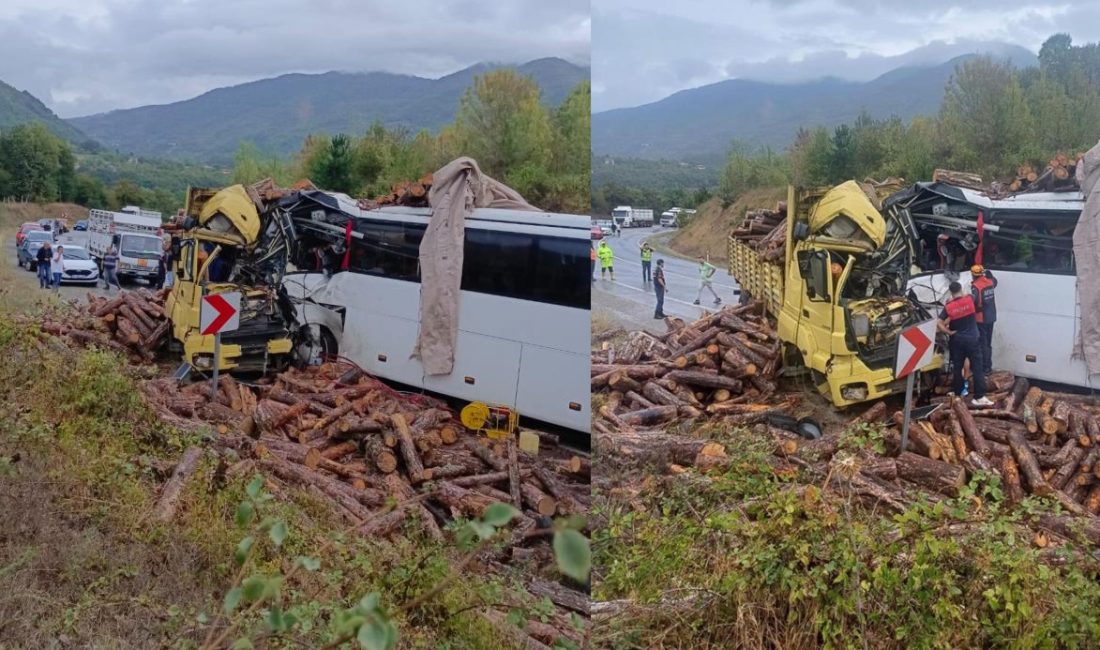 Kamyon ile otobüs çarpıştı: 2 ölü, 21 yaralı Zonguldak-Karabük yolu Gökçebey mevkiinde