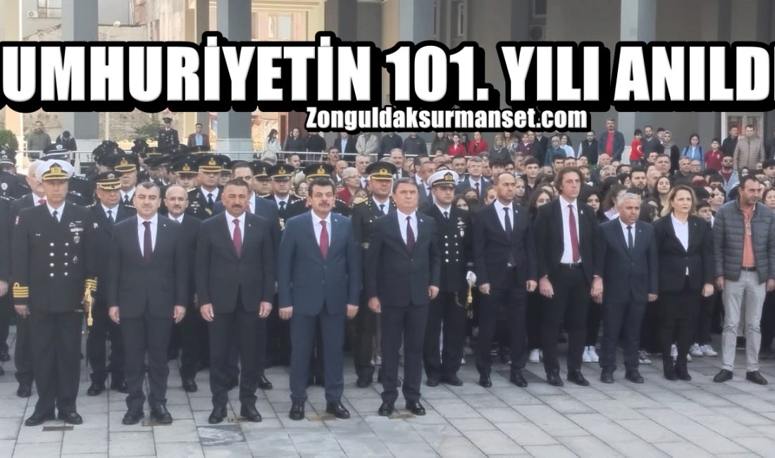 CUMHURİYET BAYRAMI İÇİN RESMİ TÖREN YAPILDI! Cumhuriyetimizin 101. Yıl Dönümü