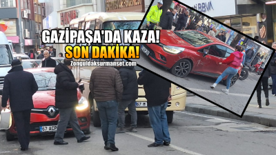 MİNİBÜS OTOMOBİLE ÇARPTI!