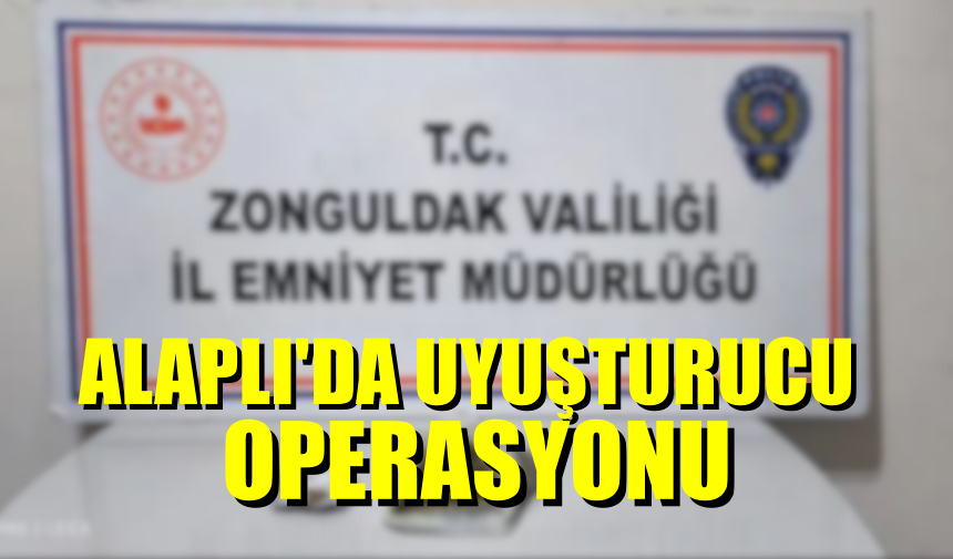 Zonguldak Alaplı'da gerçekleşen uyuşturucu