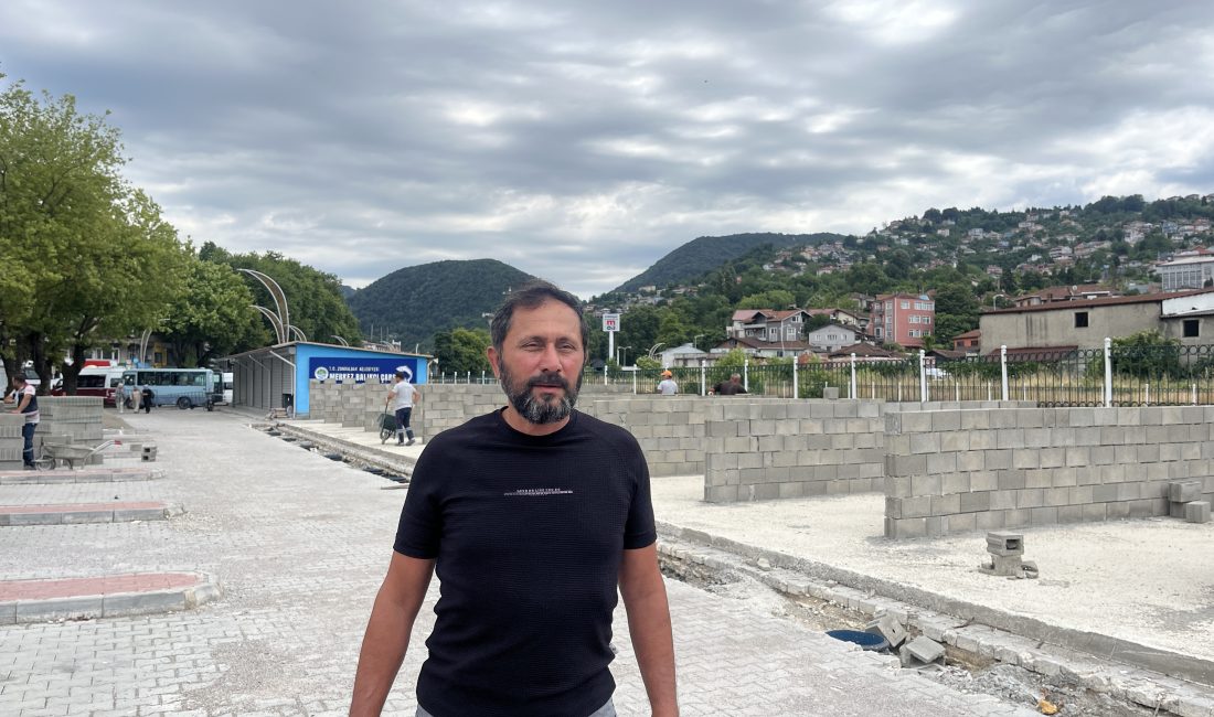 Zonguldak istasyon caddesinde yıkılan