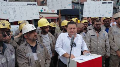 Eylem yapan madenciler Zonguldak’ı inletti