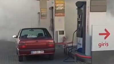 Kilimli’de bir motosiklet alev aldı