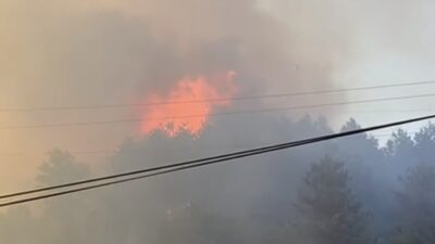 Komşu ilde yangın! Şiddetli rüzgarla büyüdü