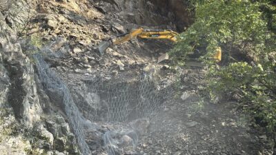 Zonguldak Karabük demiryolunda heyelan meydana geldi