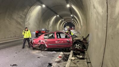 Tünellerde feci kaza! İki kişi yaralandı
