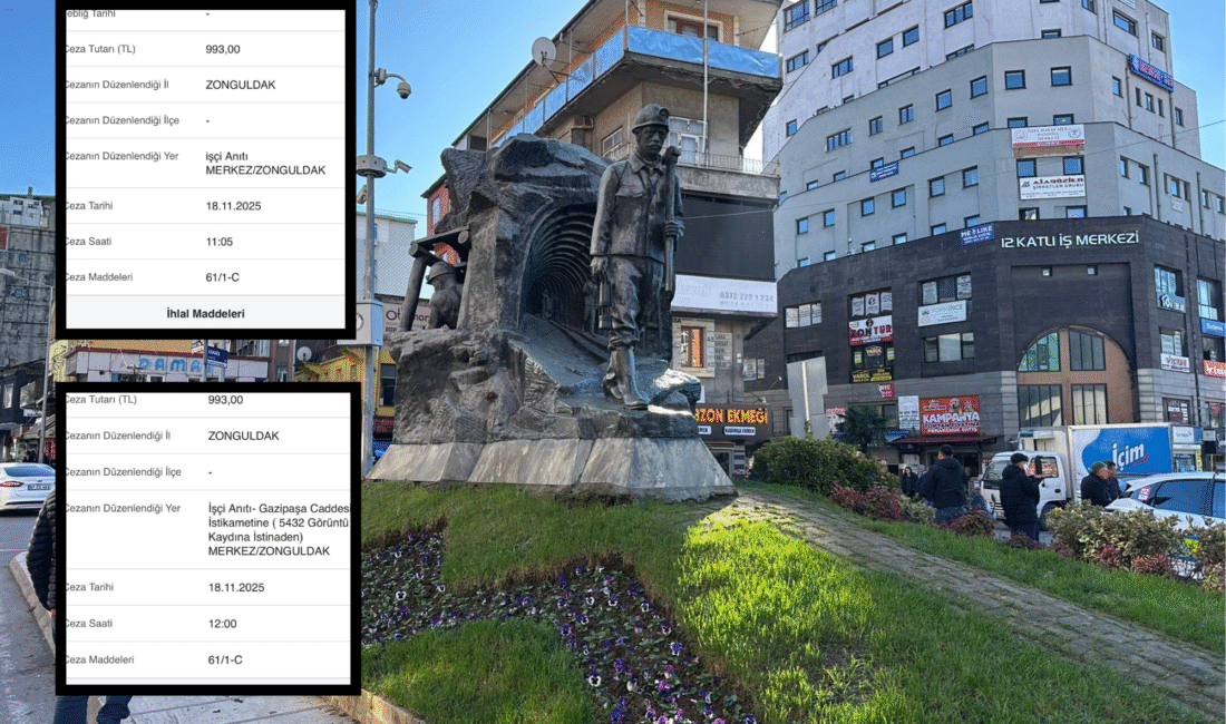 Zonguldak'ta bir sürücüye bir