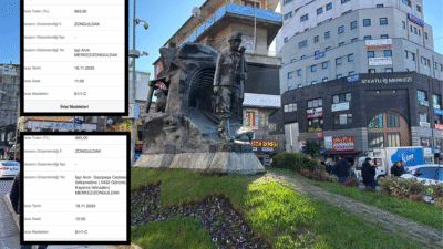 Zonguldak’ta bir sürücüye bir saatte iki ceza