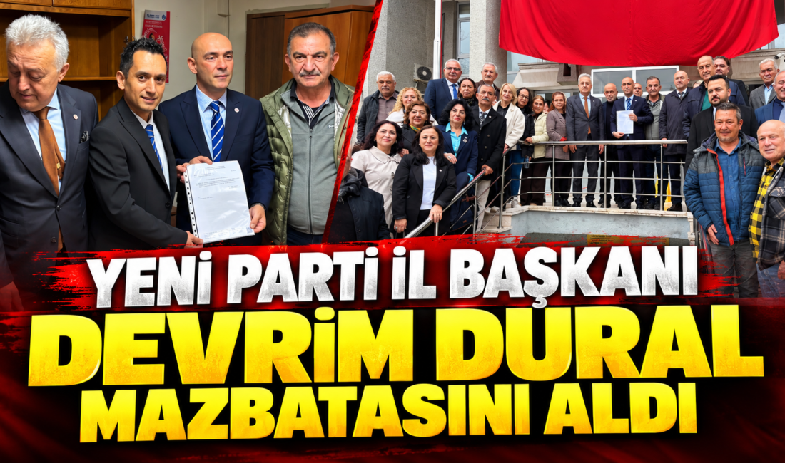 Devrim Dural ve yönetimi mazbatasını aldı Yeni Parti Zonguldak İl Başkanı Devrim Dural, 1. Olağan İl