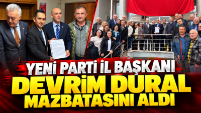 Devrim Dural ve yönetimi mazbatasını aldı Yeni Parti Zonguldak İl Başkanı Devrim Dural, 1. Olağan İl